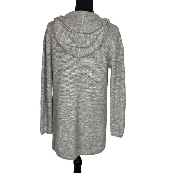 ATHLETA Women Hooded Sweater Pullover Long Sleeve V Neck Sz XS Gray 54-7 - Picture 4 of 12